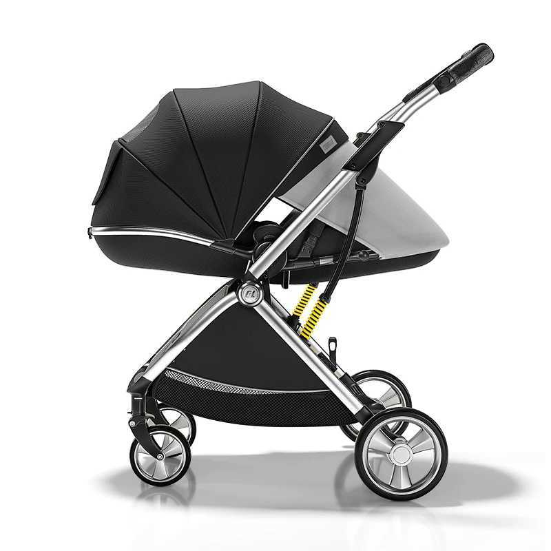 Luxurious High Landscape Baby Stroller Ergonomic Design Newborn Pushchair Can Sit Can LieXJ250306