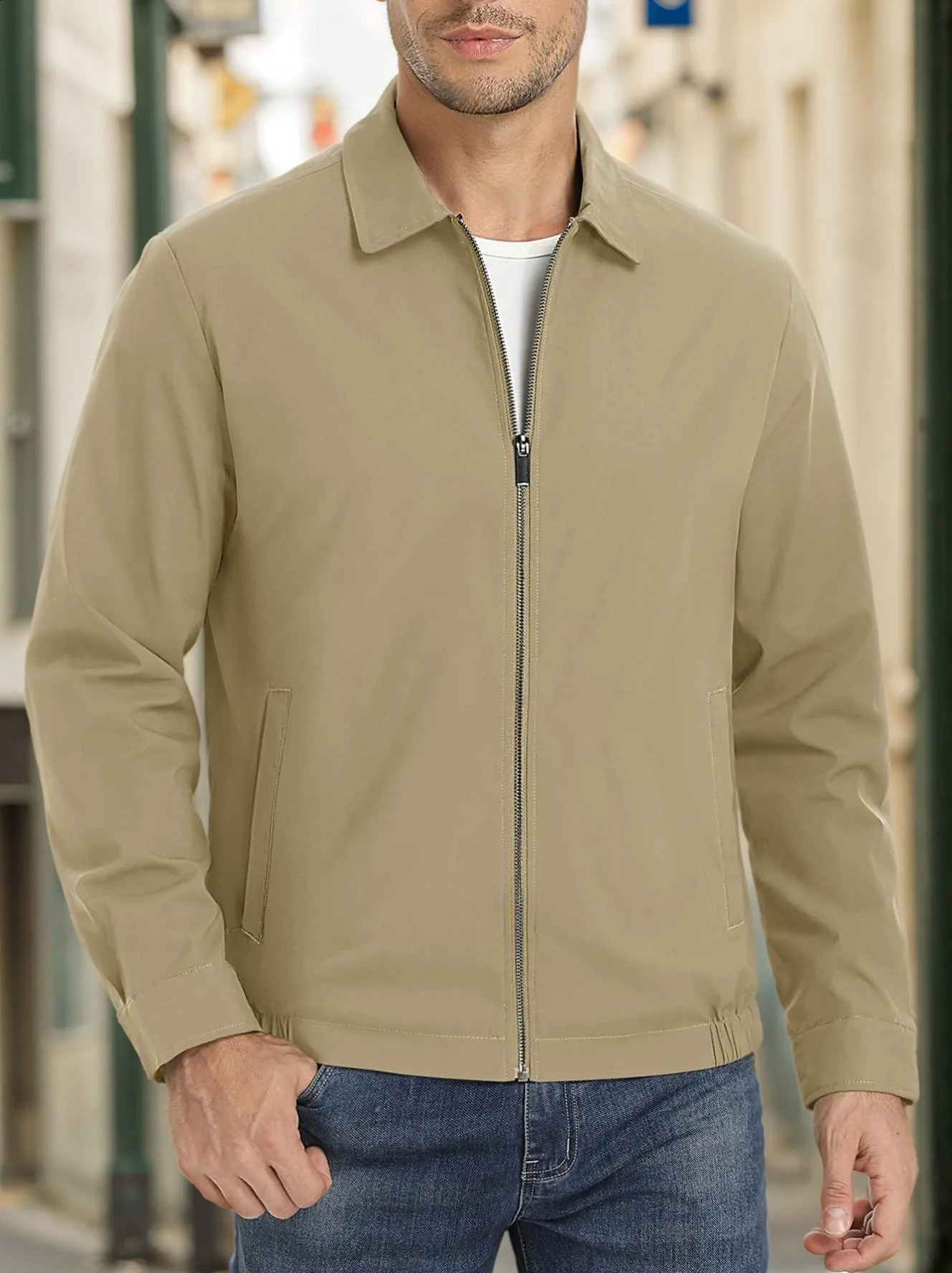 Mens Lightweight Jacket Windproof and Waterproof n for Outdoor Activities Everyday Casual Wear 241231