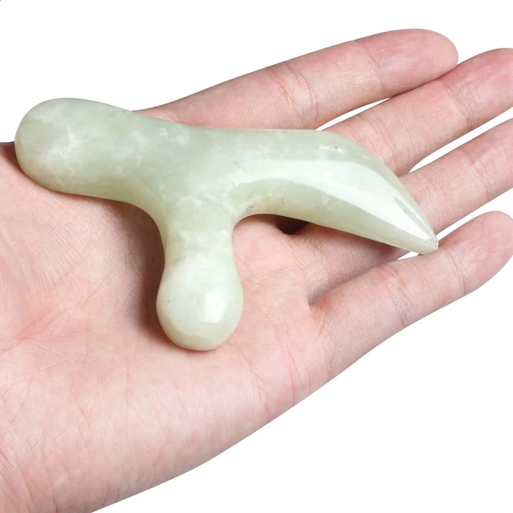1PC Jade Stone Trigger Point Massage Sticks Tool-Deep Tissue Massage-Reflexology Acupressure Massage Tool for Full Body Relaxing 241230