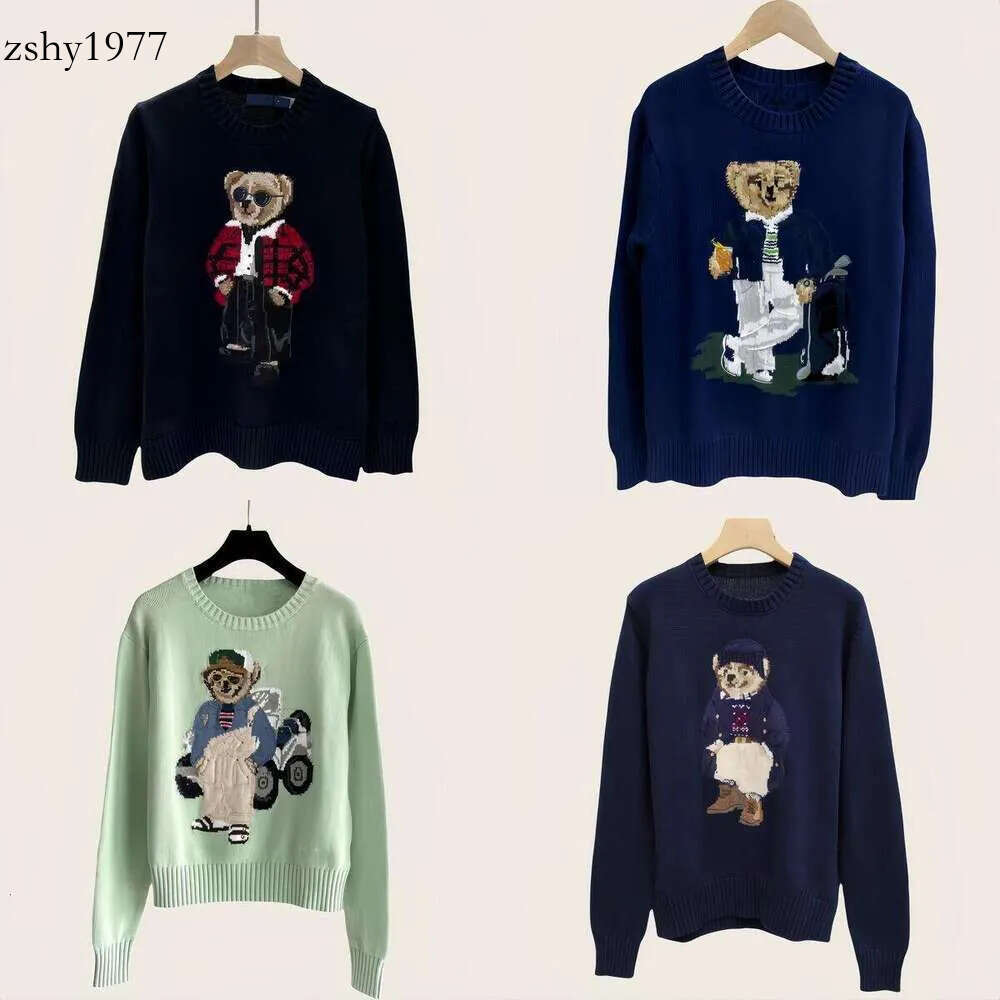 Designer Women Knits Bear Sweater Pullover Embroidery Fashion Knitted ly Sweaters woman Long Sleeve Casual Printed Wool Cotton Soft Un