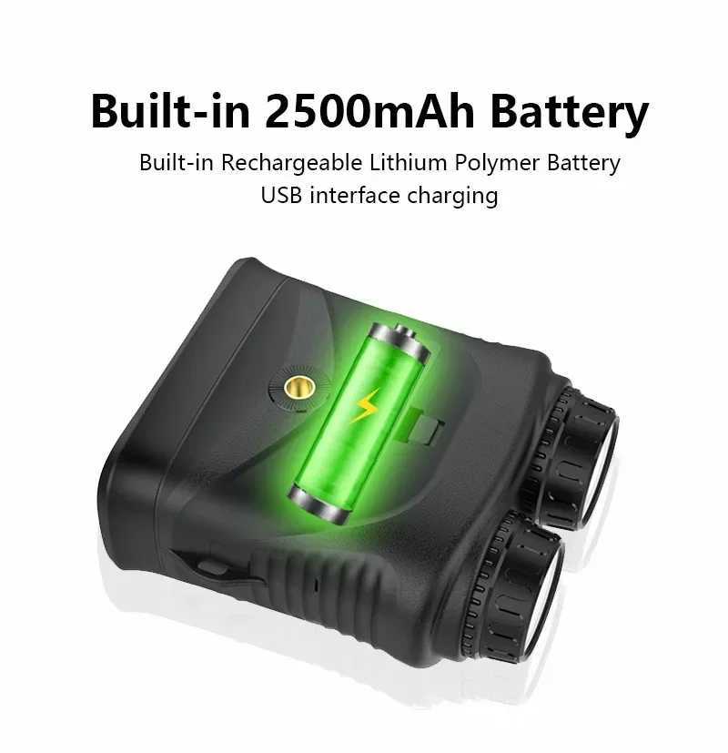New Arrival 2.5KD high-definition video camera birds-eye view mirror infrared outdoor digital telescope night vision built-in 2500mAh battery T241231