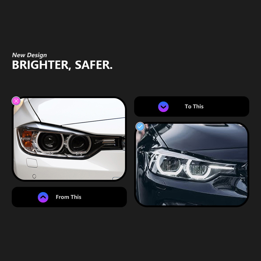 Headlight Assembly BMW F30 Headlights 20 12-20 19 F35 LED Headlight 320i 318i 325i Angel Eye DRL Signal Auto Headlights