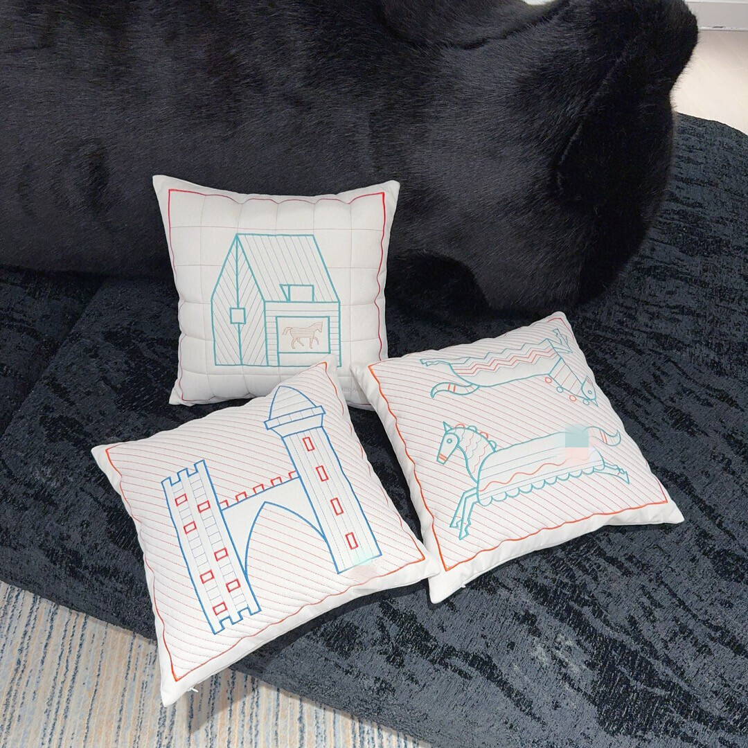 Cartoon pillow case European and American cotton applied-cloth quilted home sofa cushion office car pillow