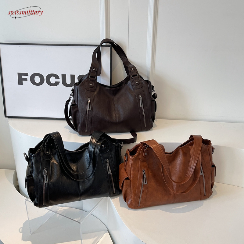 2025 High Quality Women's New Urban Trend Style Shoulder Bag Versatile Casual Large Capacity Commuter ZipperHandbag 9#41 swissmilitary