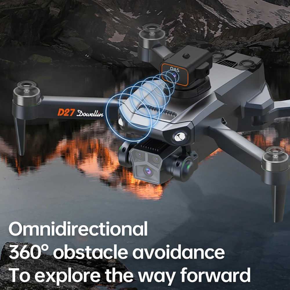 New D27 upgraded version equipped with Sn LCD transmission memory card drone 8K high-definition 5G GPS professional aerial photography RC drone 5KMXJ2
