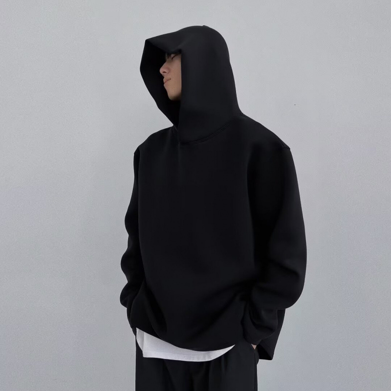 Autumn American high weight composite space cotton hoodie hooded unisex jacket top for men 2024