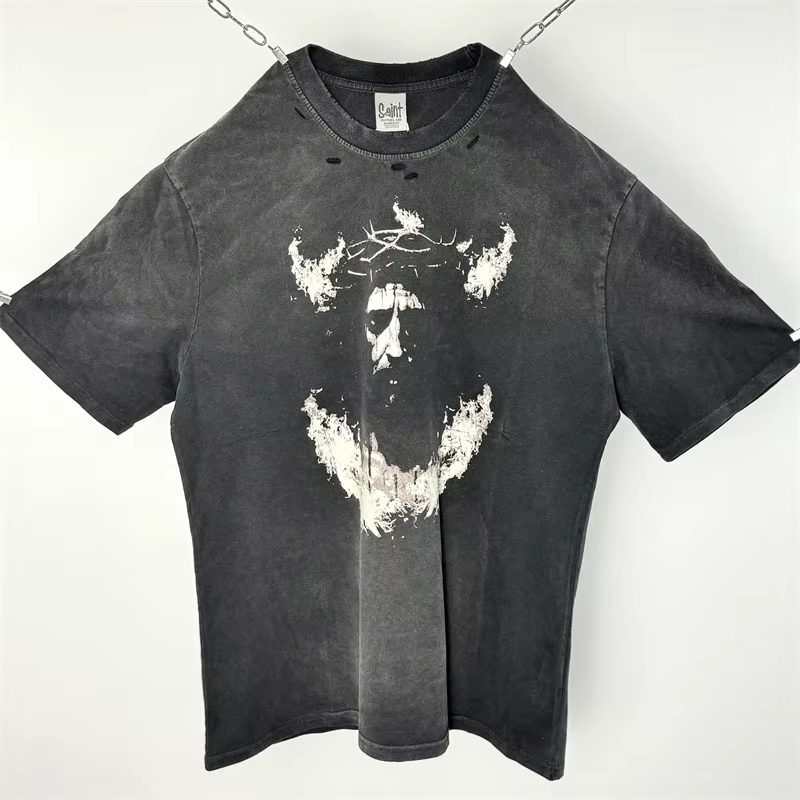 Damaged Sleeveless T Shirt Men Women Heavy Water Tank Top T-Shirt S25514