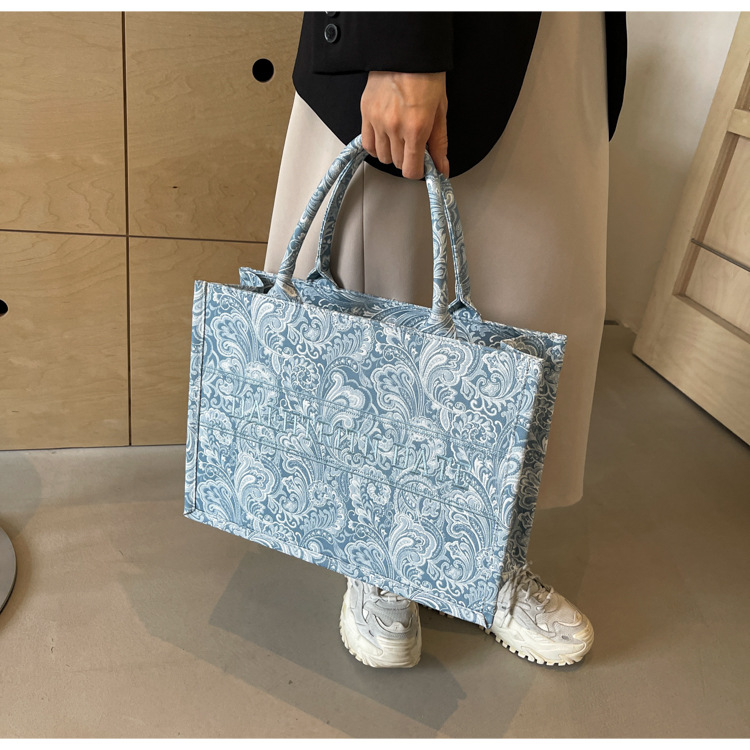 Free shipping designer bag Shoulder Bags Fashionable Small large capacity new single Stitched bag tote bag off Blue White Pink discount