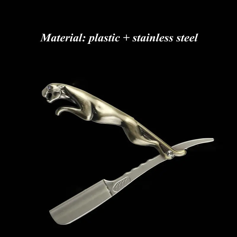 Stainless Steel Folding Shave Knife Handle Beard Straight Razor Hair Dressing Tool Manual Shaving Razor Men Gift 241230