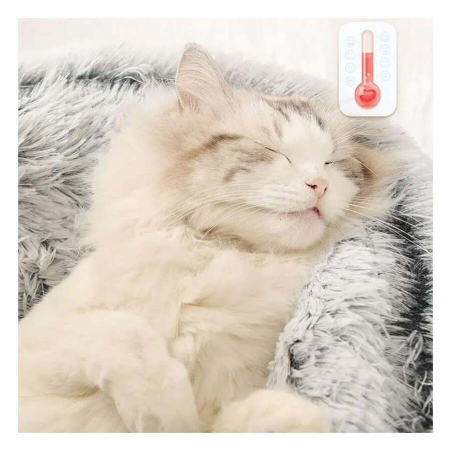 Dog Large Bed Round Donut Calming Cat Beds Anti Anxiety Cave With Hooded Blanket For Warmth And Security S