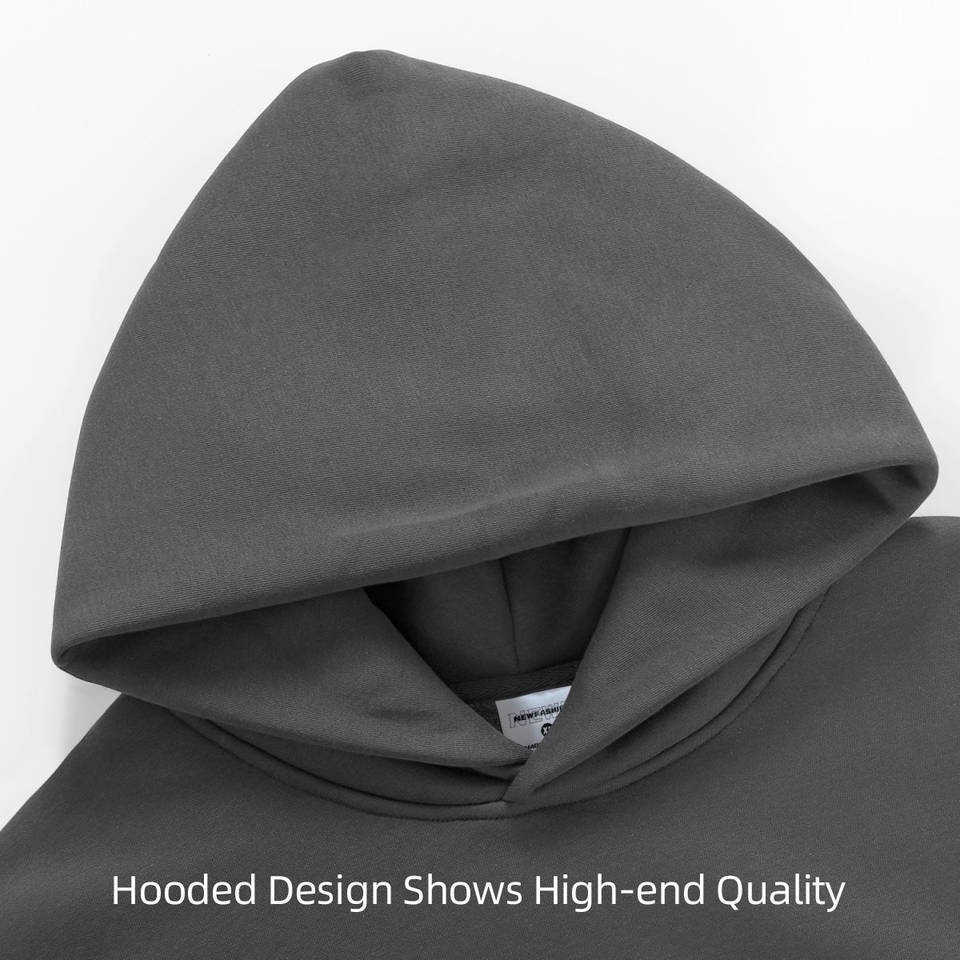 480gsm Heavy Weight Cotton Plus Velvet Hooded Sweater Men Thickened Tight Polar Fleece Pullover Hoodie Women Sweatshirt T241231