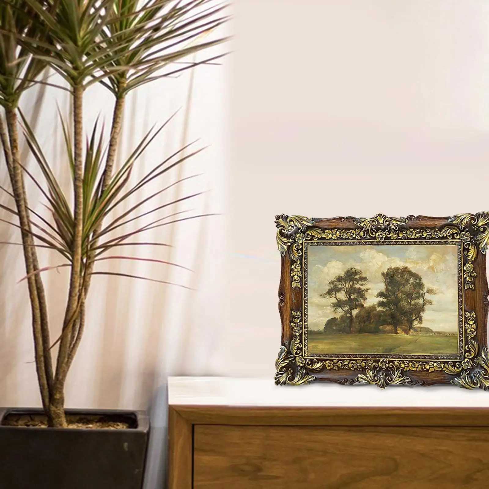 Frames Resin photo 5x7 desktop and wall hanging display frame antique decoration CL241231 H260306