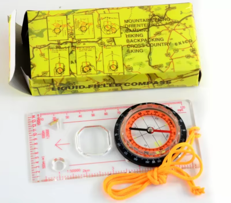plastic Map ruler pocket compass magnetic digital compass for camping