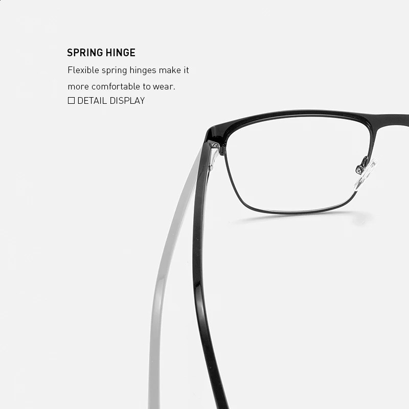MERRYS Men Women Square Alloy Glasses Frame Acetate Legs Eyeglasses Male Business Optical Glasses S2514 241230