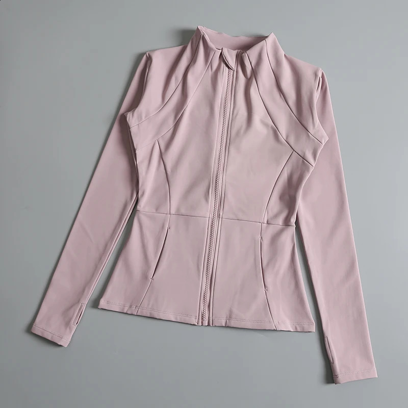 yoga wear ladies coat round high elastic loose exercise yoga fitness long sleeve stand-up collar yoga tops 241223