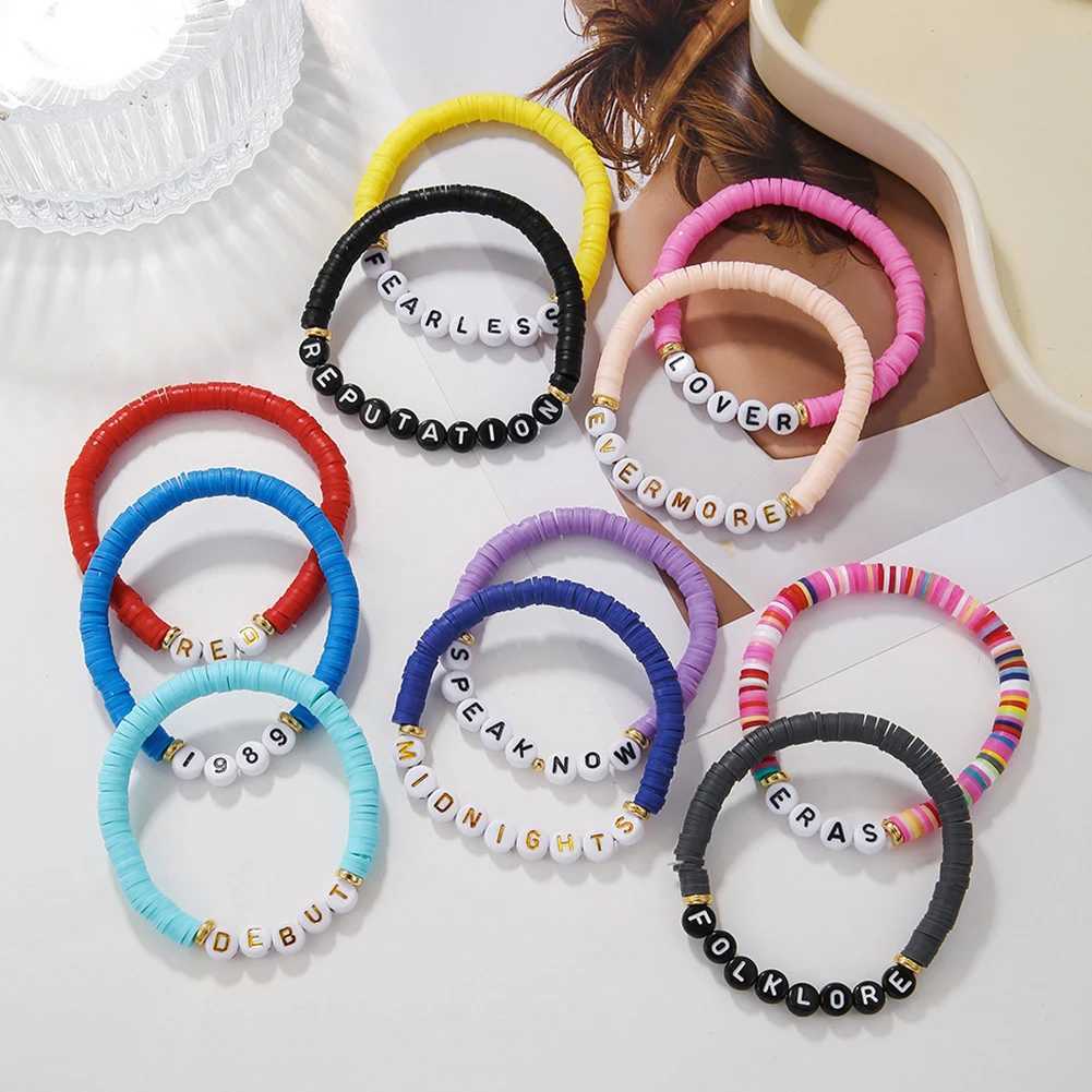 11/14 colorful friendship bracelets suitable for fans adjustable album inspiration bracelets elastic bead bracelets W241231