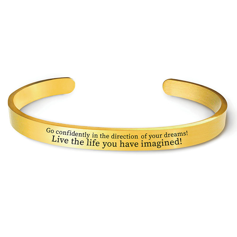 Stainless Steel Inspirational Cuff Bangle Bracelet Best Wishes Friendship Bracelet Bangle Personalized Letter Word bracelets for Women Men Lovers Jewe
