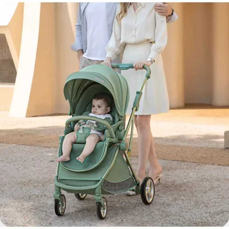 Portable Foldable Baby Stroller High View Two-way Baby Stroller Lightweight Travel Baby Stroller Adjustable BackrestXJ241231