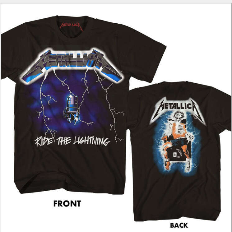 Band Punk Metal Pure Cotton Rock T-shirt Men's Short sleeved