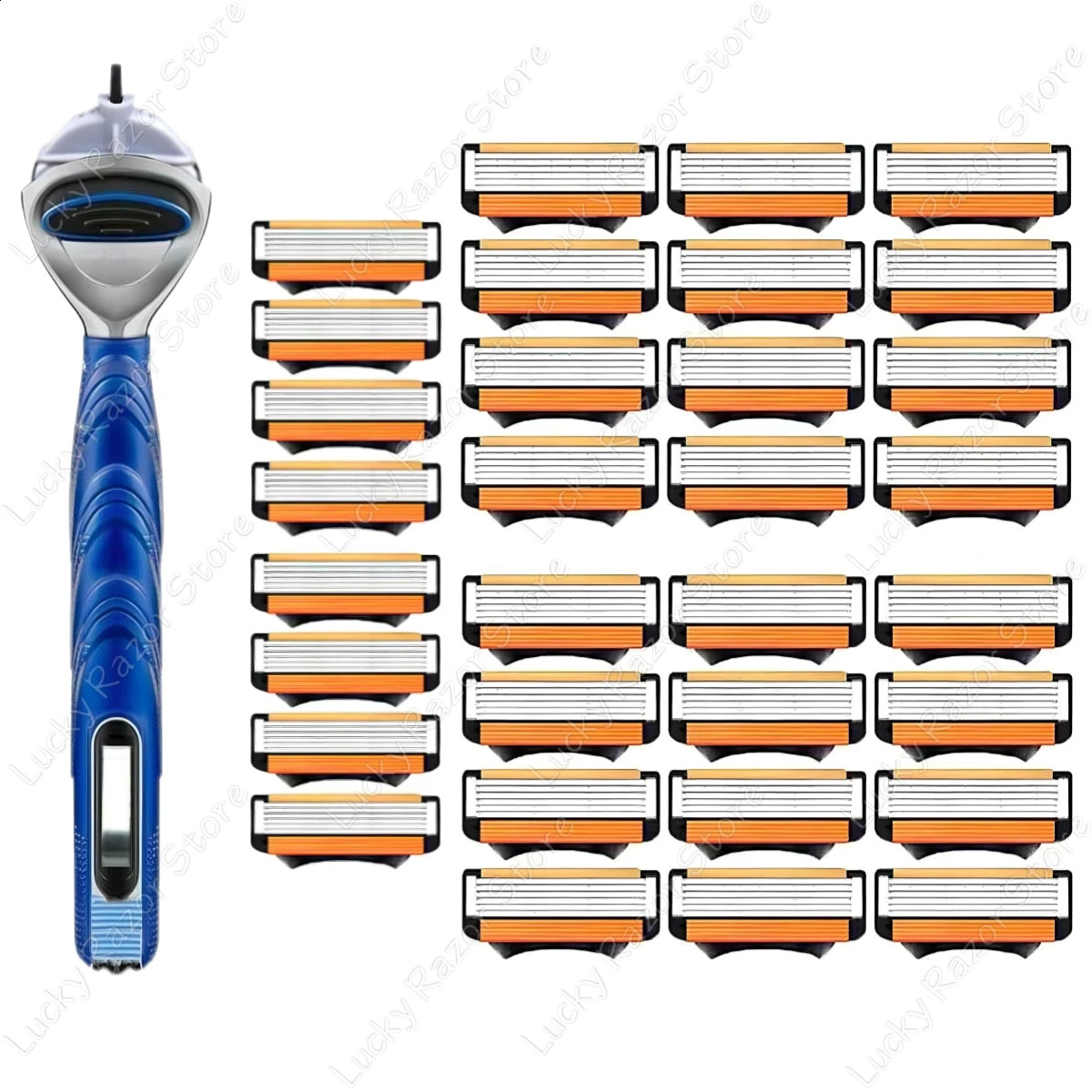 fusion Shaver Cyclic replaceable Razor Blade 5 Layers Safety Manual Shaving Head Replacement Professional Shaver Blades 241230