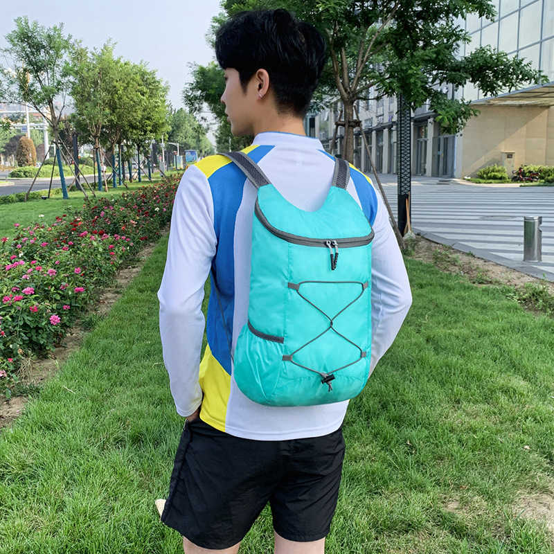 Skin Bag Travel Bags Backpack Mens and WoMens Ultra Light Sports Bag Portable Outside the Household Foldable Backpack Printed 240920