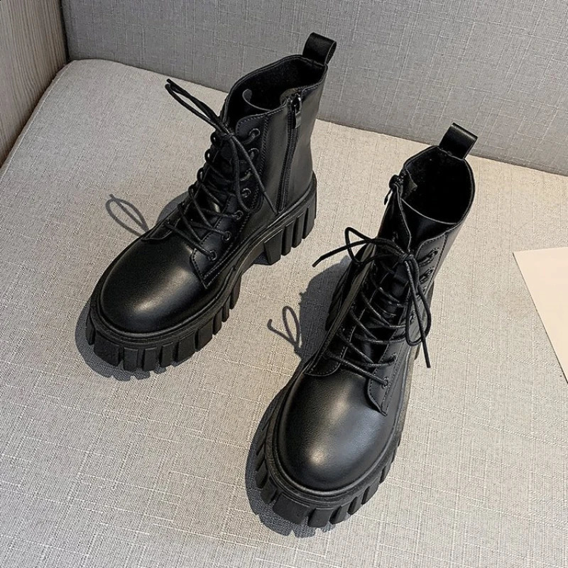 Women Leather Face Boots Outdoor nonslip walking shoe Fashion comfort soft soled boots casual female shoes Mujer 241231