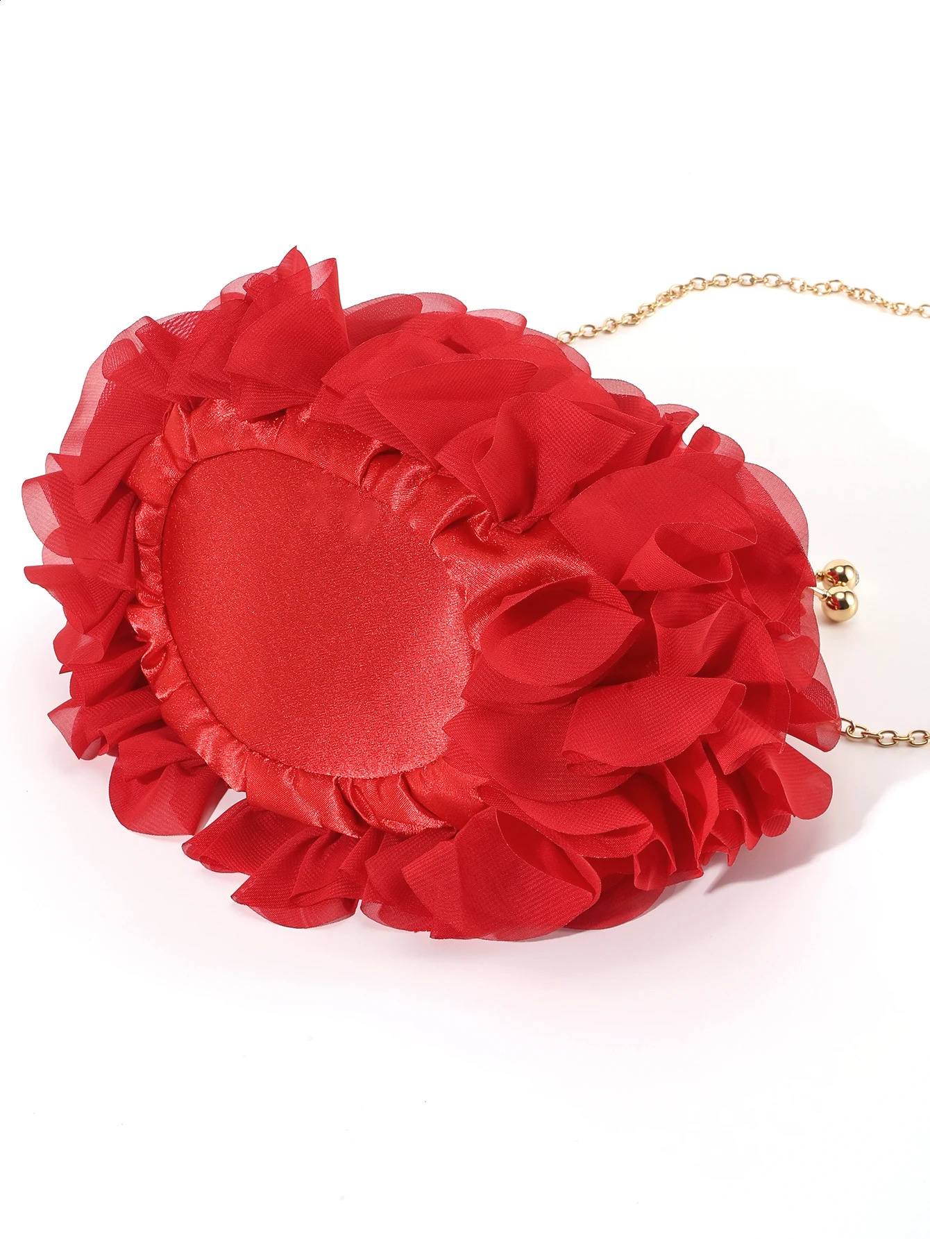 Vintage Satin Floral Bride Party Evening Clutch Bag Women Wedding Purses and Handbags Shoulder Chain Bag 241231