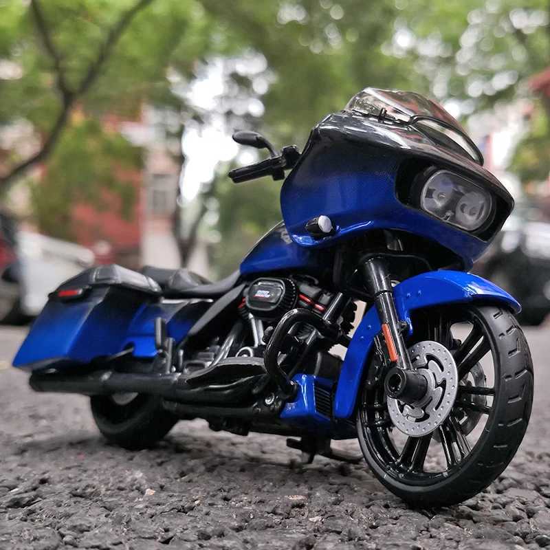 Maisto 1/18 Harley Davidson 2018 CVO Road Glide Motorcycle Model Toy Vehicle Collection Shork Absorber off-road toy car W241231