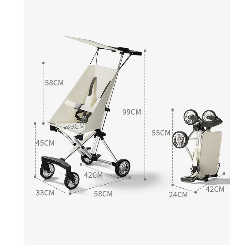 Compact Lightweight Travel Stroller for Babies Toddlers Pocket Stroller with Breathable FabricXJ241231