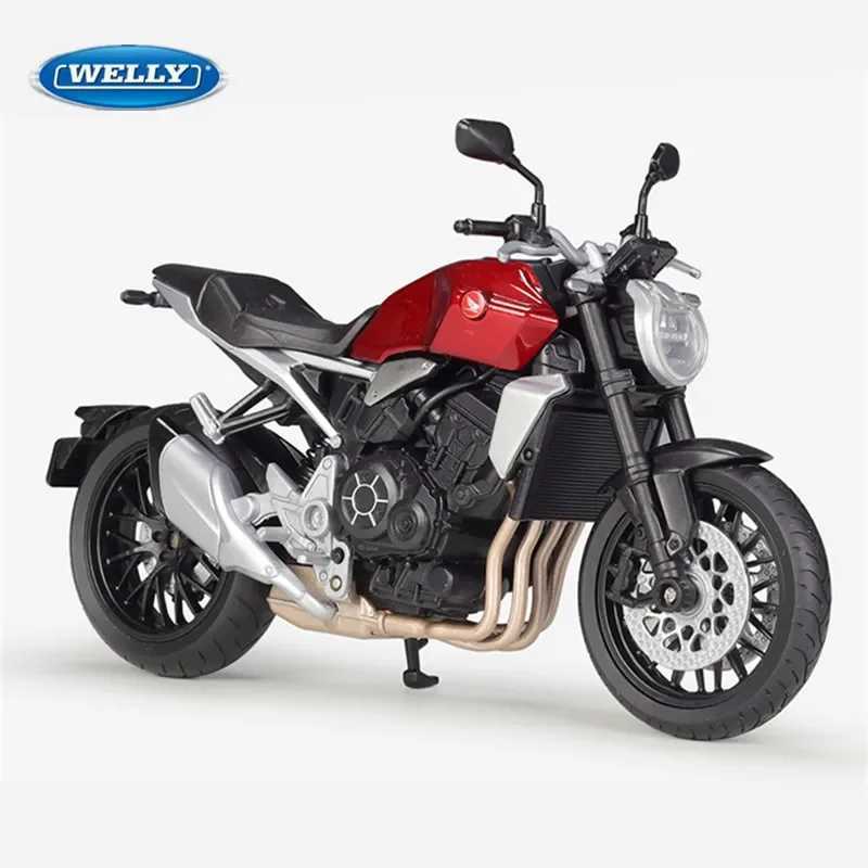 WELLY 1 12 Honda CB1000R Alloy Racing Motorcycle Model Die Casting Metal Street Silation Series Childrens Toy Gifts Free shipping