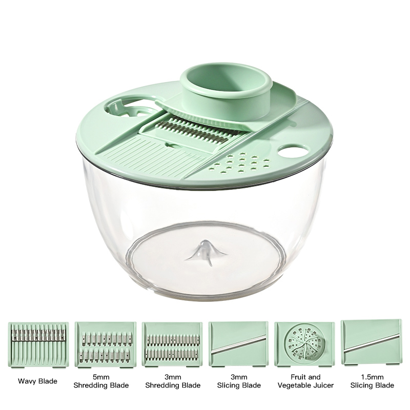 5L Multi-functional Salad Spinner & Grater | 8-in-1 Kitchen Tool with Slicer, Juicer, and Egg Separator