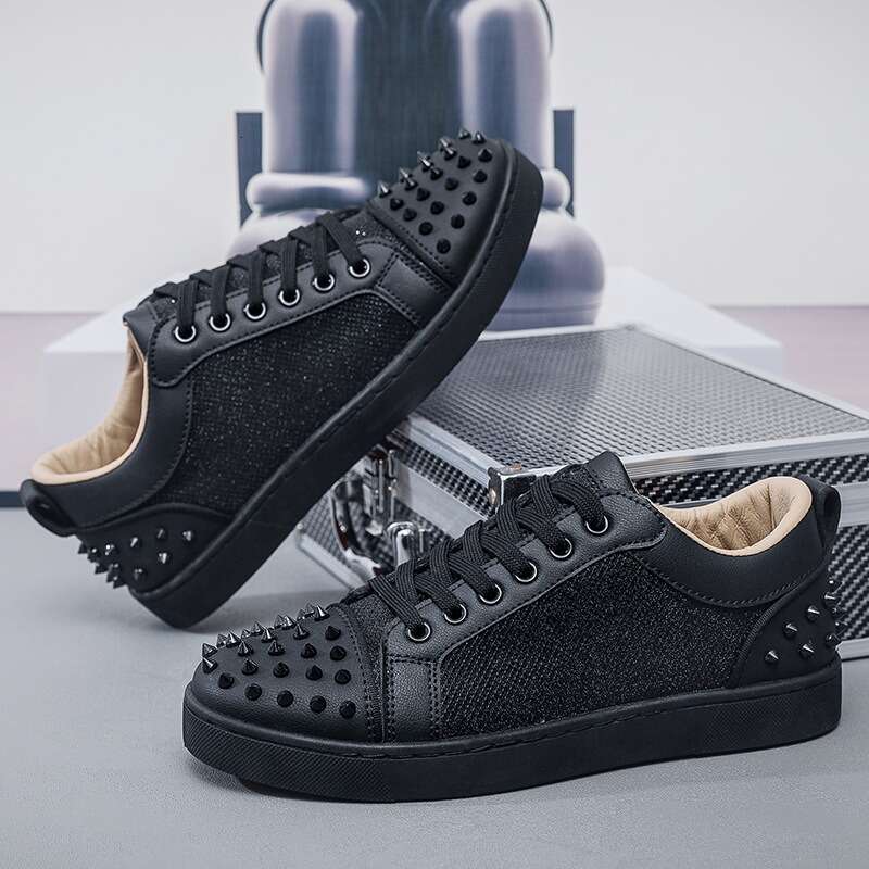 Outdoor Running Sneakers Male Fashion Sports Rivet Men Shoes Hard-Wearing Fiess Sneaker Breathable Sewing Tr ainers Casual Shoe