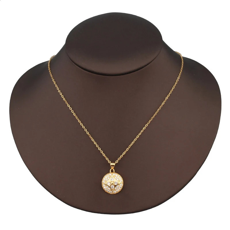 European and American Fashion Stars Steel Micro-Inlaid Zircon Necklace Earrings Ring Retro Suit 241226