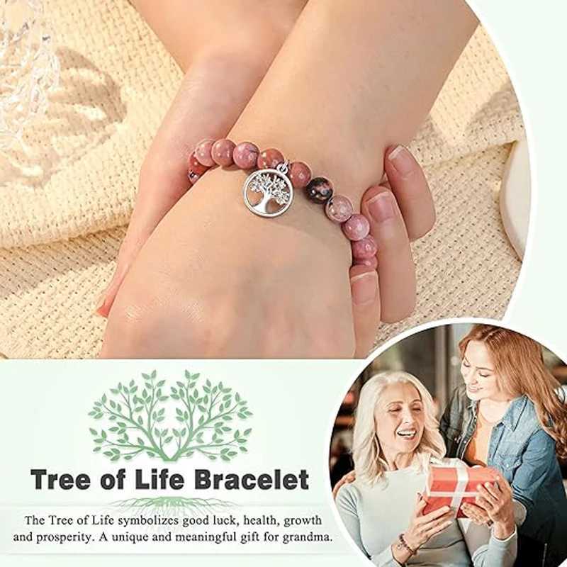 Tree of Life Bracelet La Lady Natural Stone Bracelet Grandmas Gift Birtay Christmas Wedding Mothers Day Gift W241231