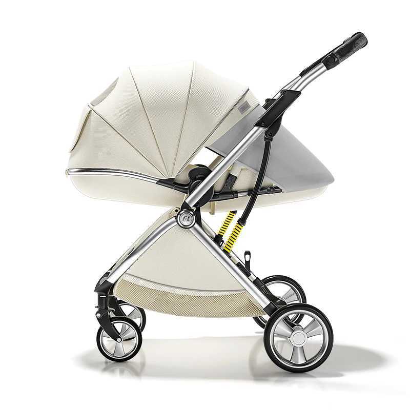 Luxurious High Landscape Baby Stroller Ergonomic Design Newborn Pushchair Can Sit Can LieXJ250306