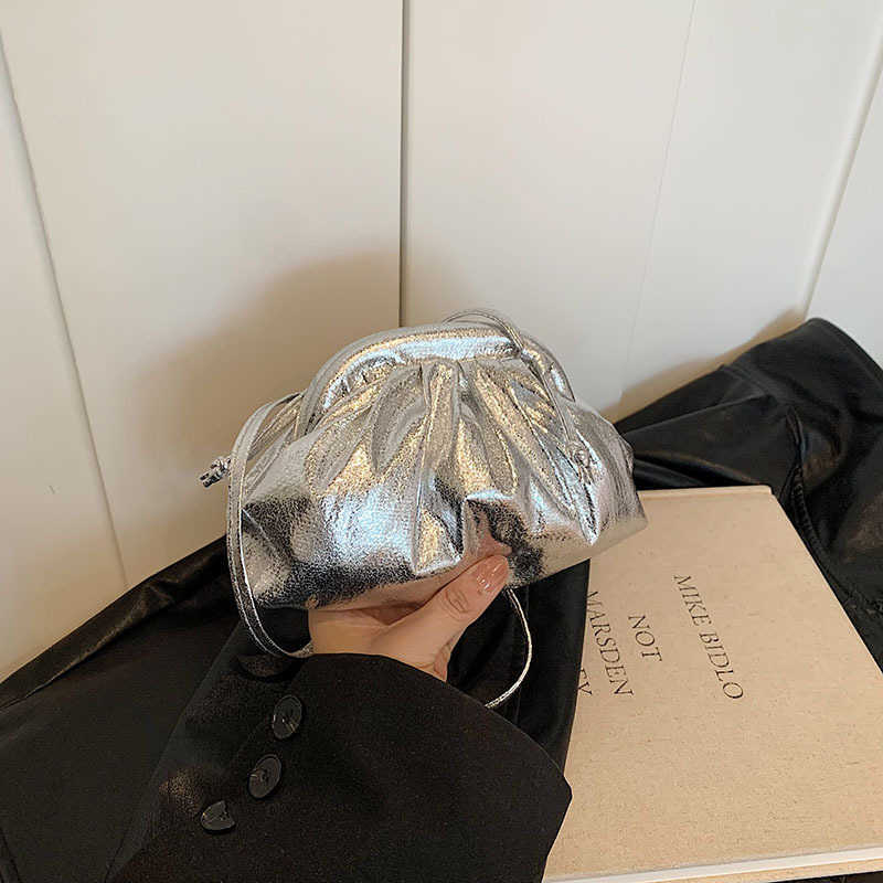 Wrinkled and stylish candy colored drawstring 2024 summer fashion simple solid color single shoulder crossbody women's bag 241231