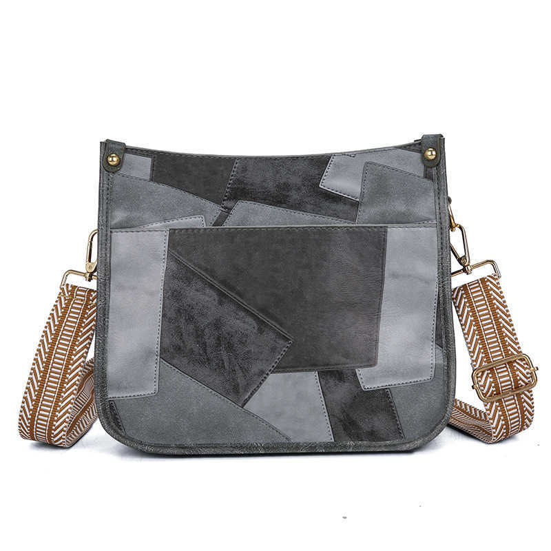 Splicing leather women's bag, large capacity tote bag, women's summer single shoulder crossbody bag, high-end white ditch bag 241215