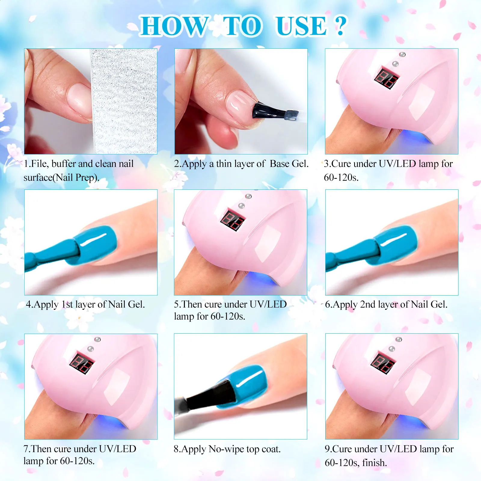 MEET ACROSS 7pcs Glitter Gel Nail Polish Set Nude Pink Reflective Soak Off UV Gel Kit Varnish Nail Supplies Manicure DIY 241230