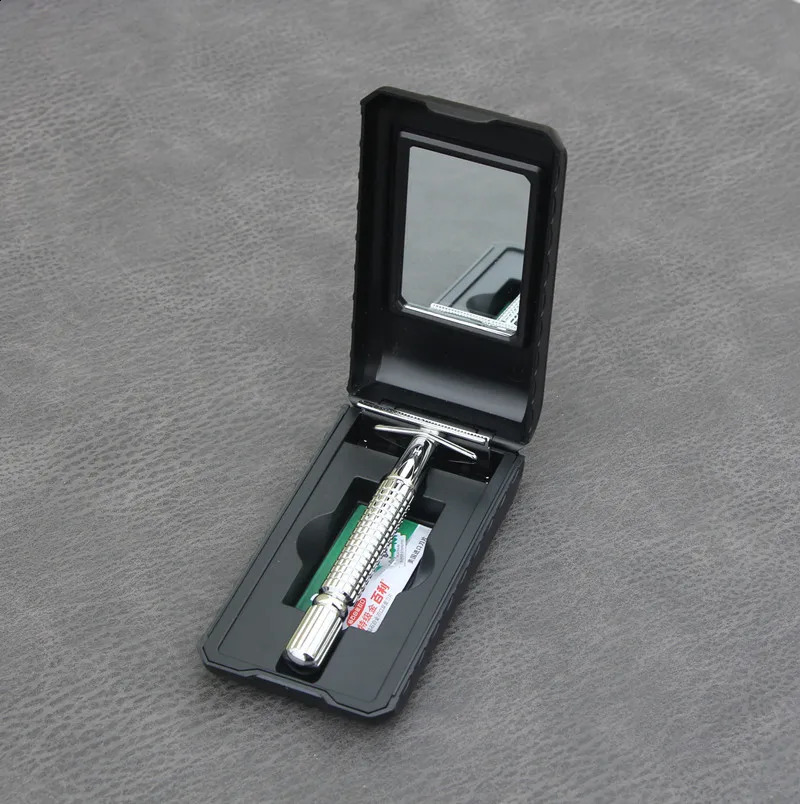 BAILI Safety Razor Chrome Alloy Top quality with Packing Sliver Unscrew The Two-sided turret Manual Shaving razor 1 Blades 241230