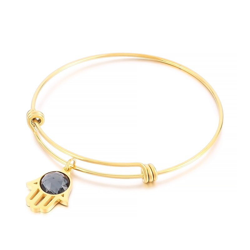 Hot Fashion Women Girls Silver Gold Stainless Steel Wable Circle Bangle Bracelets Jewelry A Gift