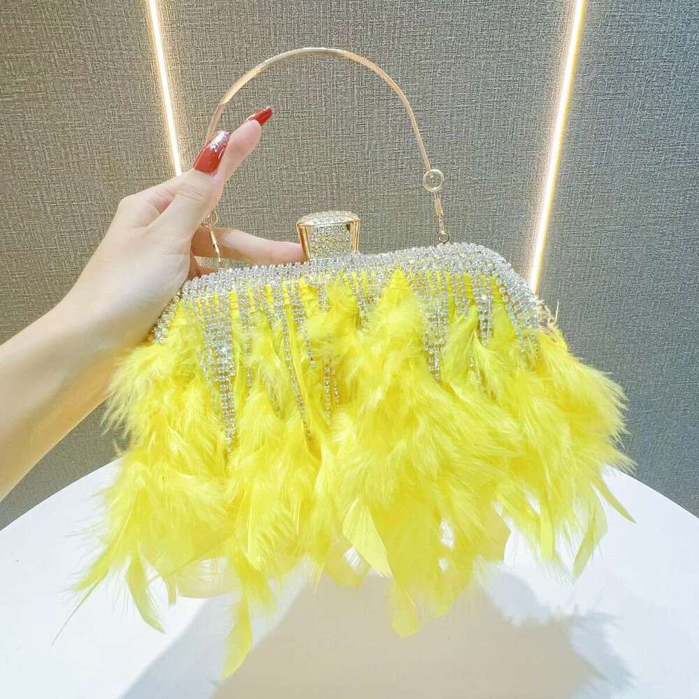 New Hand-Held With Dia Studded Tassel For Evening Wear, Wedding Banquet Bag, One Shoulder Crossbody Dinner Bag