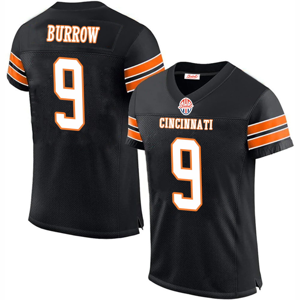 2024 Custom 9 Burrow 1 Chase Football Jersey Sam Hubbard Tee Higgins Brown Jermaine Burton Amarius Mims Zack Moss Myles Murphy