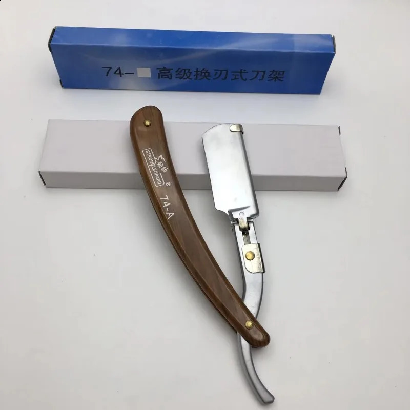 1P Stainless Steel Folding Shave Knife Handle Beard Straight Razor Hair Dressing Tool Men Manual Convenience Hair Trimmer Shaver 241230