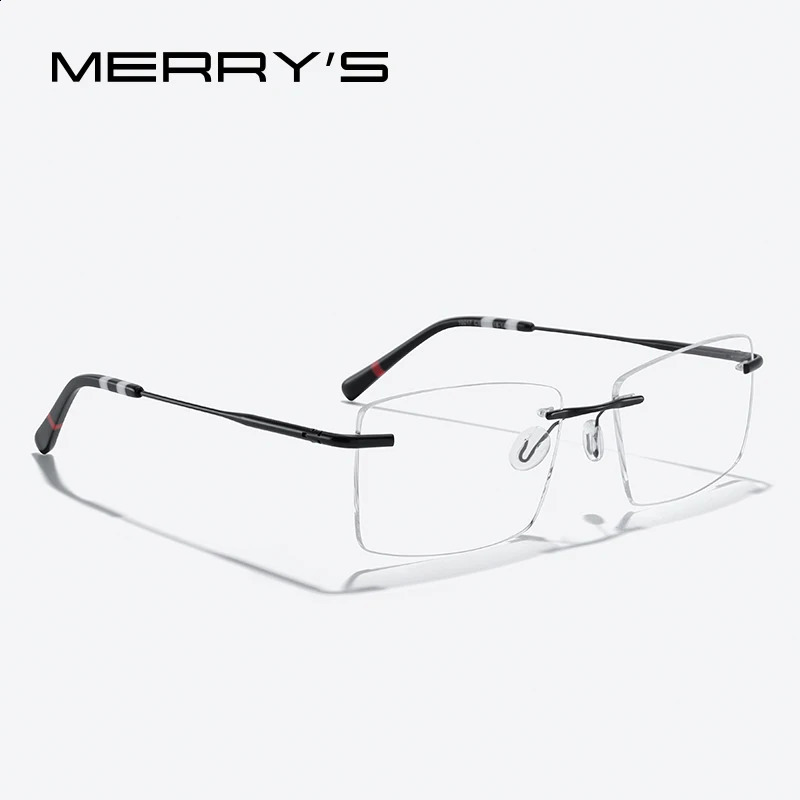 MERRYS Men Alloy Rimless Glasses Frame Square Ultralight Frameless Women Optical Frames Eyewear S2417 241230