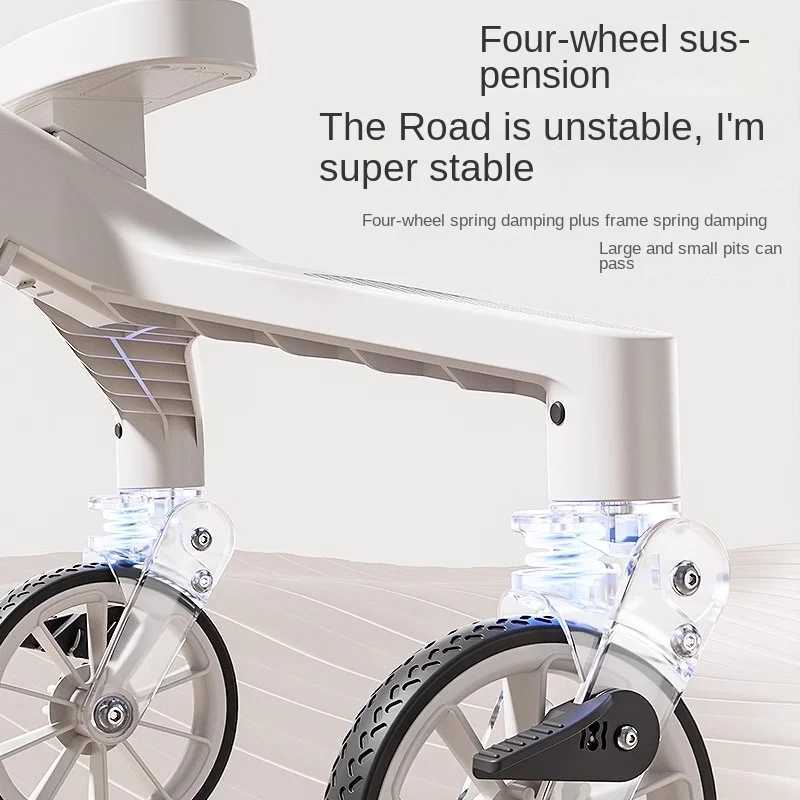 Baby Stroller has a High View can sit and lie down Lightweight One-button Folding Two-way push Music Light and TrolleyXJ241231