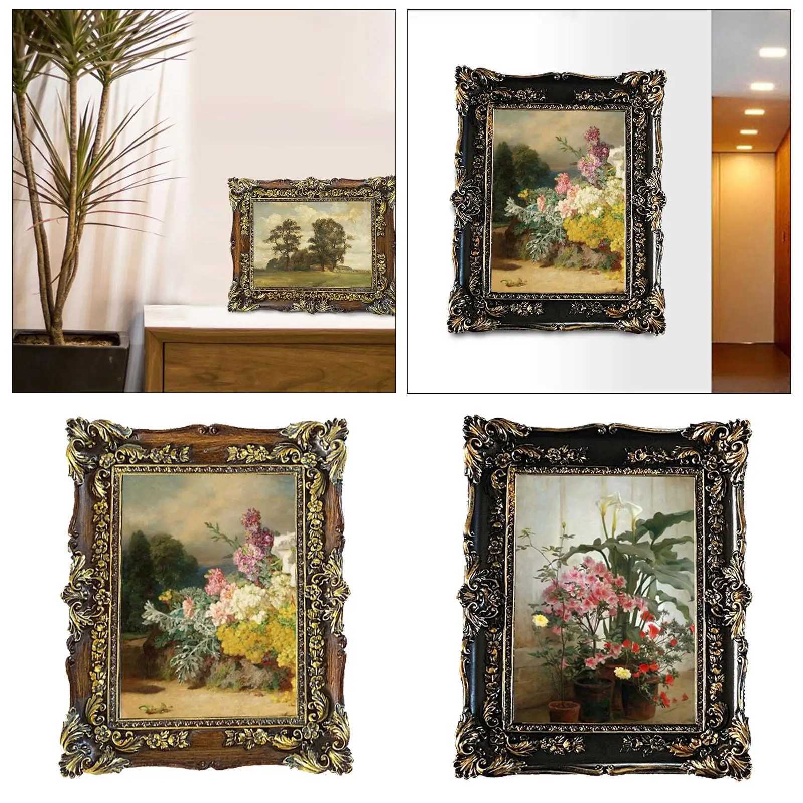 Frames Resin photo 5x7 desktop and wall hanging display frame antique decoration CL241231 H260306