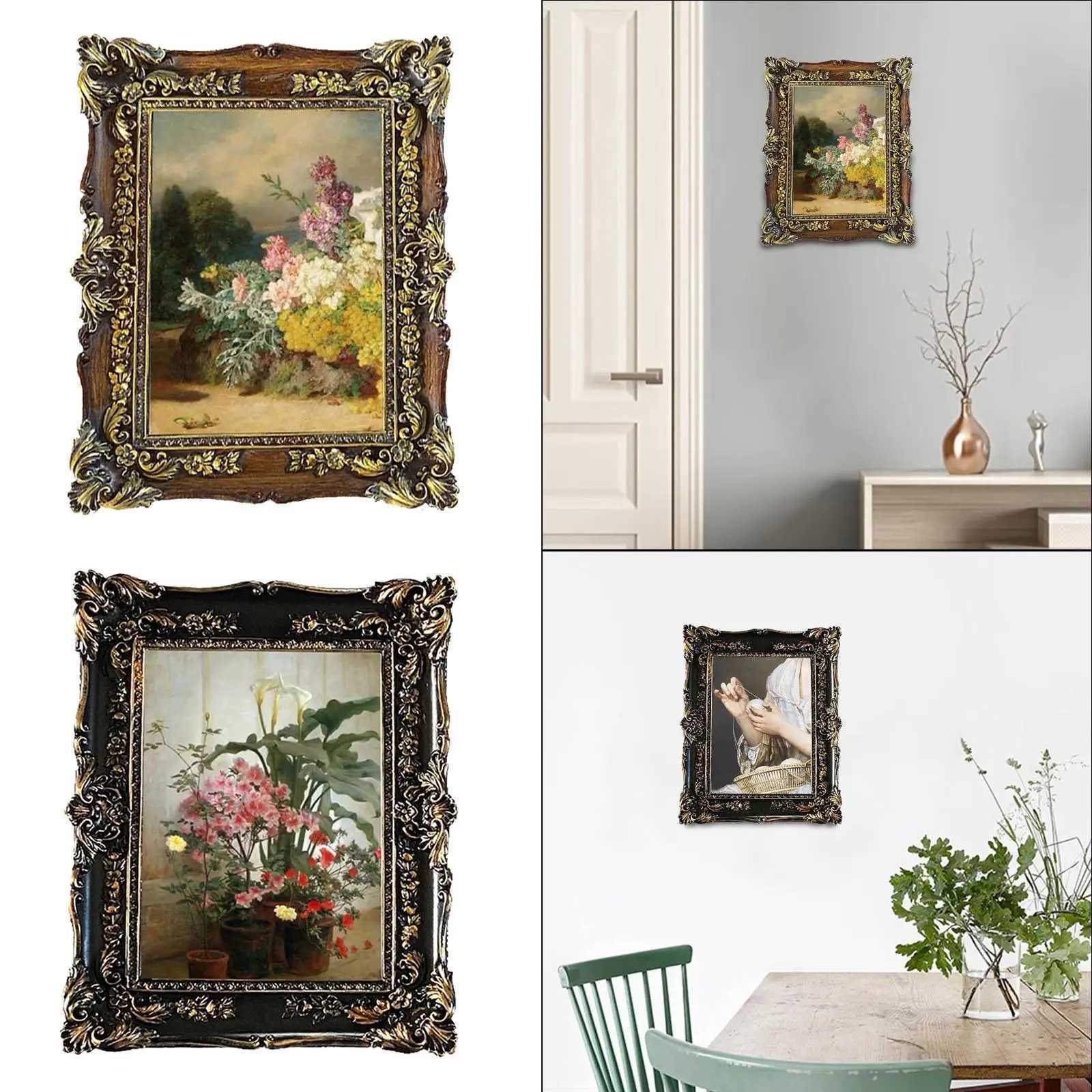 Frames Resin photo 5x7 desktop and wall hanging display frame antique decoration CL241231 H260306