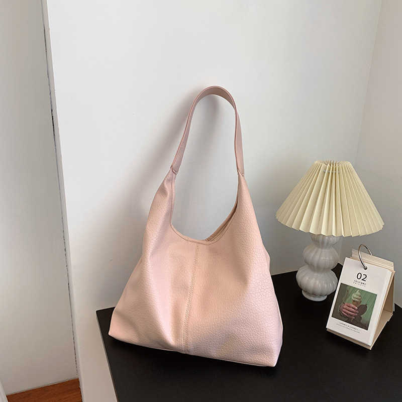 Large capacity bag for women's spring and summer 2023 new fashion shoulder bag, casual texture, mother and child bucket, commuting tote bag 24123