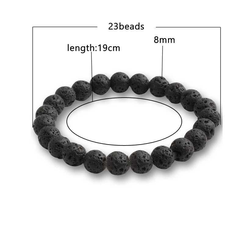 10mm Tiger Eye Natural Stone Bead Bracelet 3-size Buddha Lava Round Bead Elastic Rope Bracelet Mens Yoga Handmade Jewelry W241231