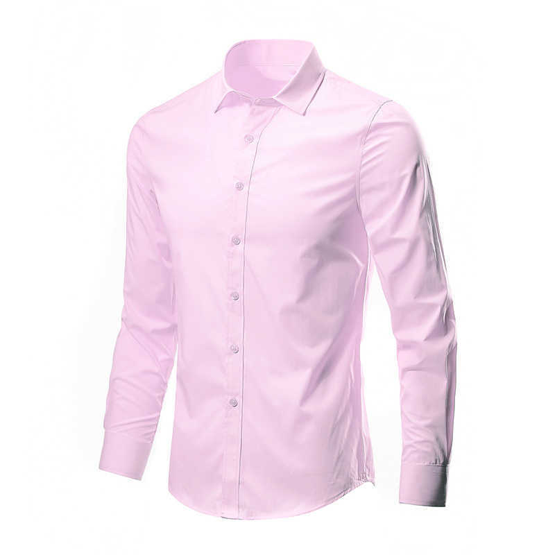 White Shirt Mens Long Sleeve Non Iron Business Dress Slim Fit Korean Professional Working White Casual Suit